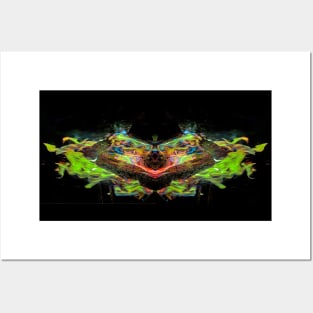 Trippy Tribal Art Burning Heart Posters and Art